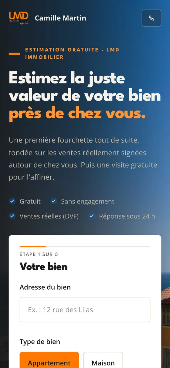 LMD sur téléphone.