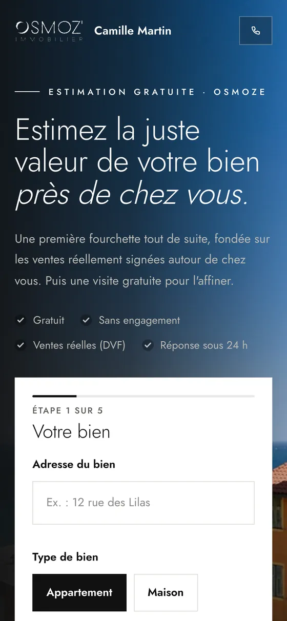 Osmoz’ sur téléphone.