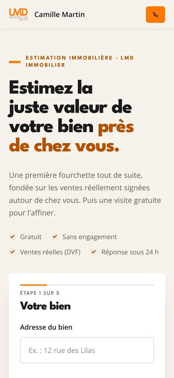 LMD sur téléphone.